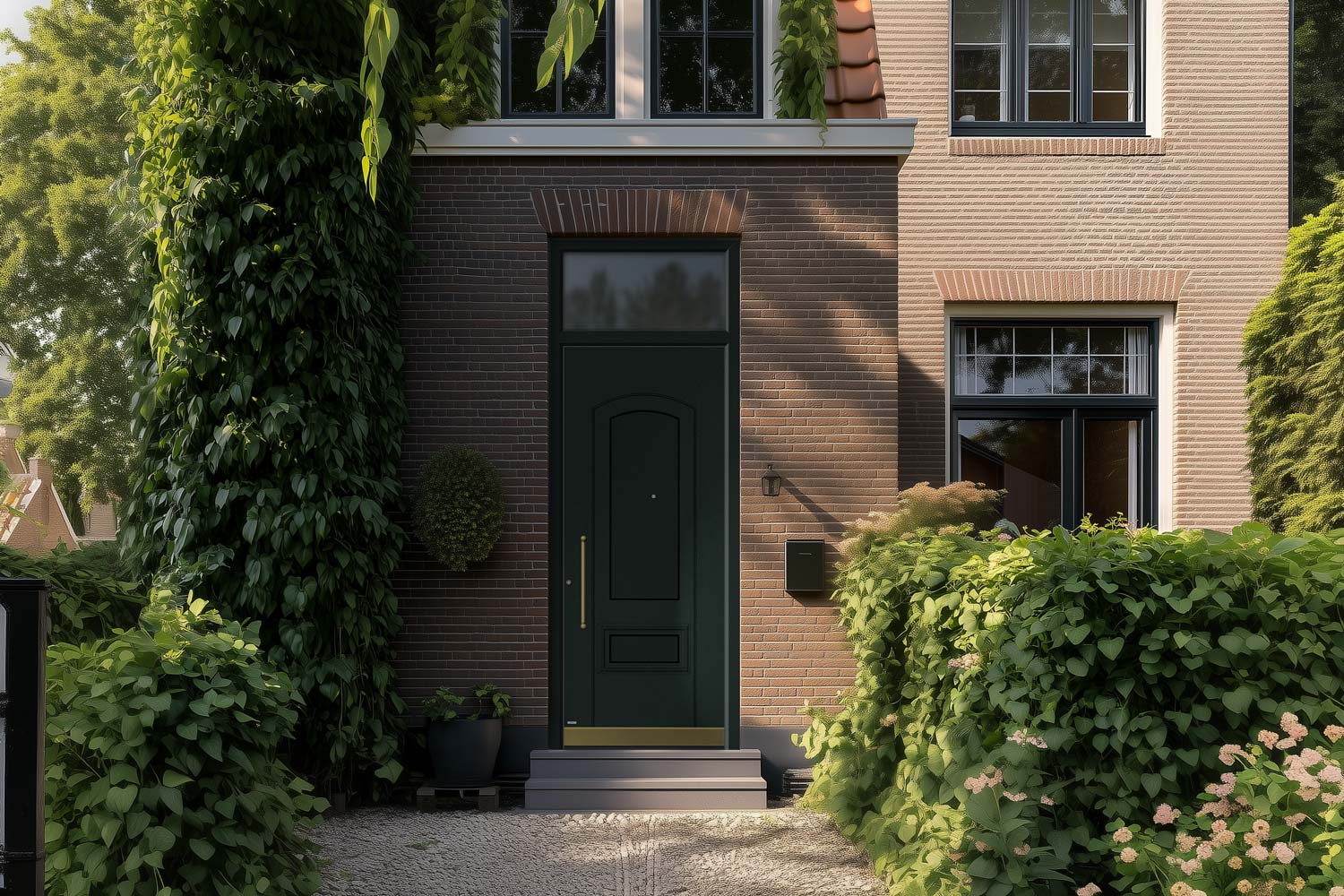 Aluminium Voordeur 3200CC Simon Maree Deurenspecialist Klassieke Voordeur Uitgezoomd Met Glas 2 Grote Pand 1