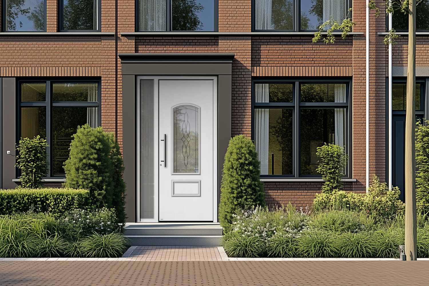 Landelijke Kunststof Voordeuren Klassieke Aluminium Voordeur Pirnar 7190 wit