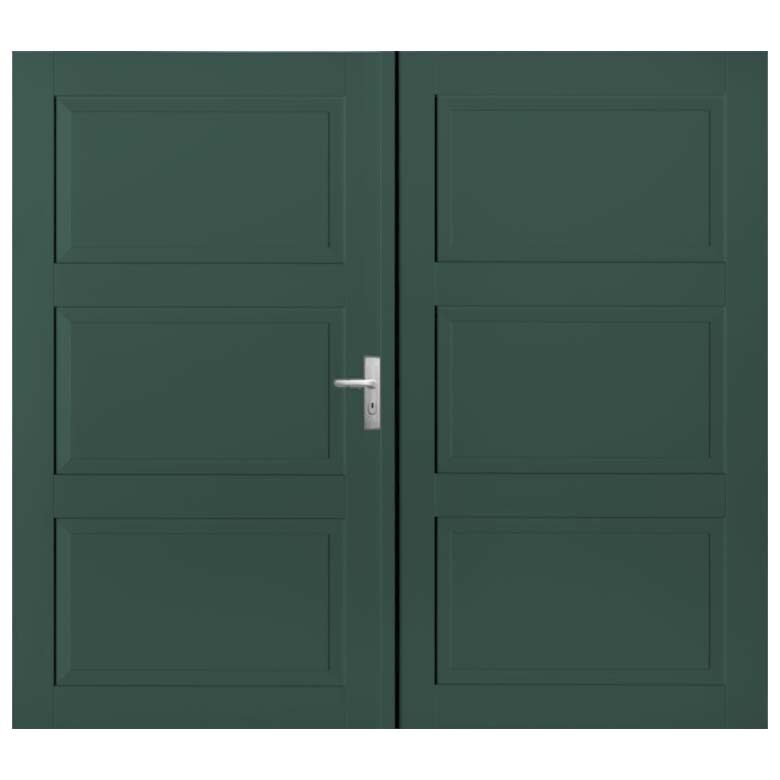 Weekamp Garagedeuren wk3503 Groen dubbel stapeldorpel