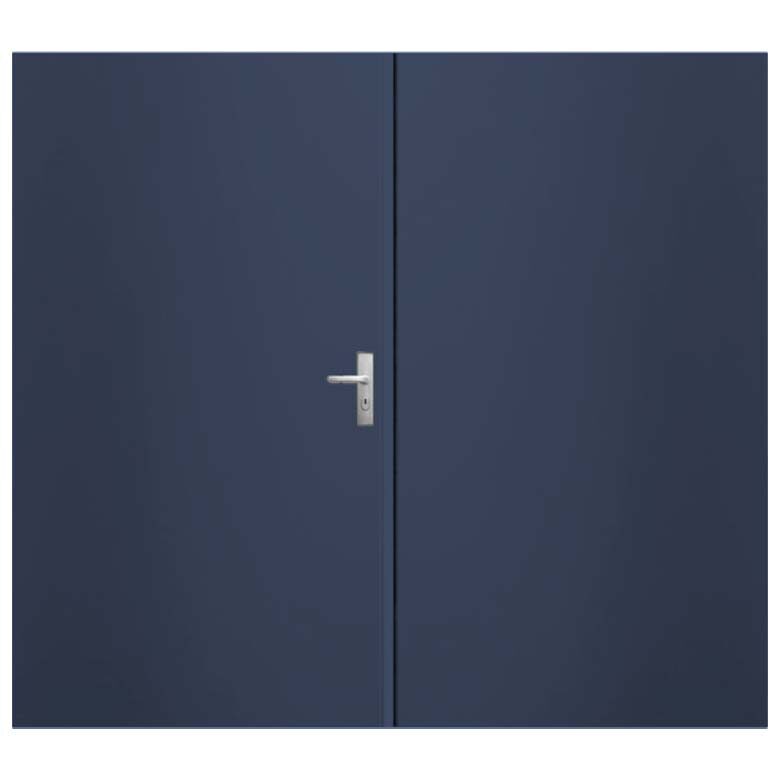 Weekamp Garagedeuren wk3601 Blauw dubbel vlak tricomfort