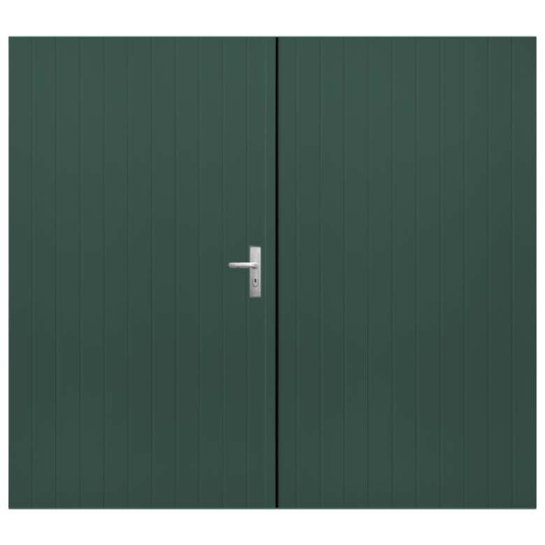 Weekamp Garagedeuren wk3621 Groen dubbel vlak tricomfort