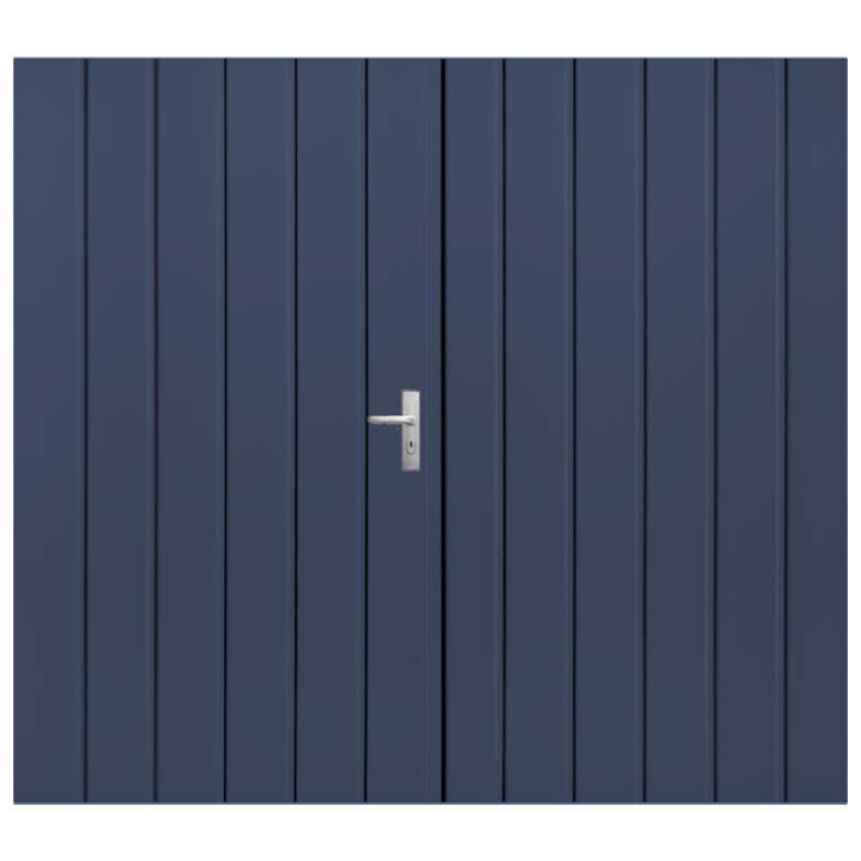Weekamp Garagedeuren wk3660 Blauw dubbel vlak tricomfort
