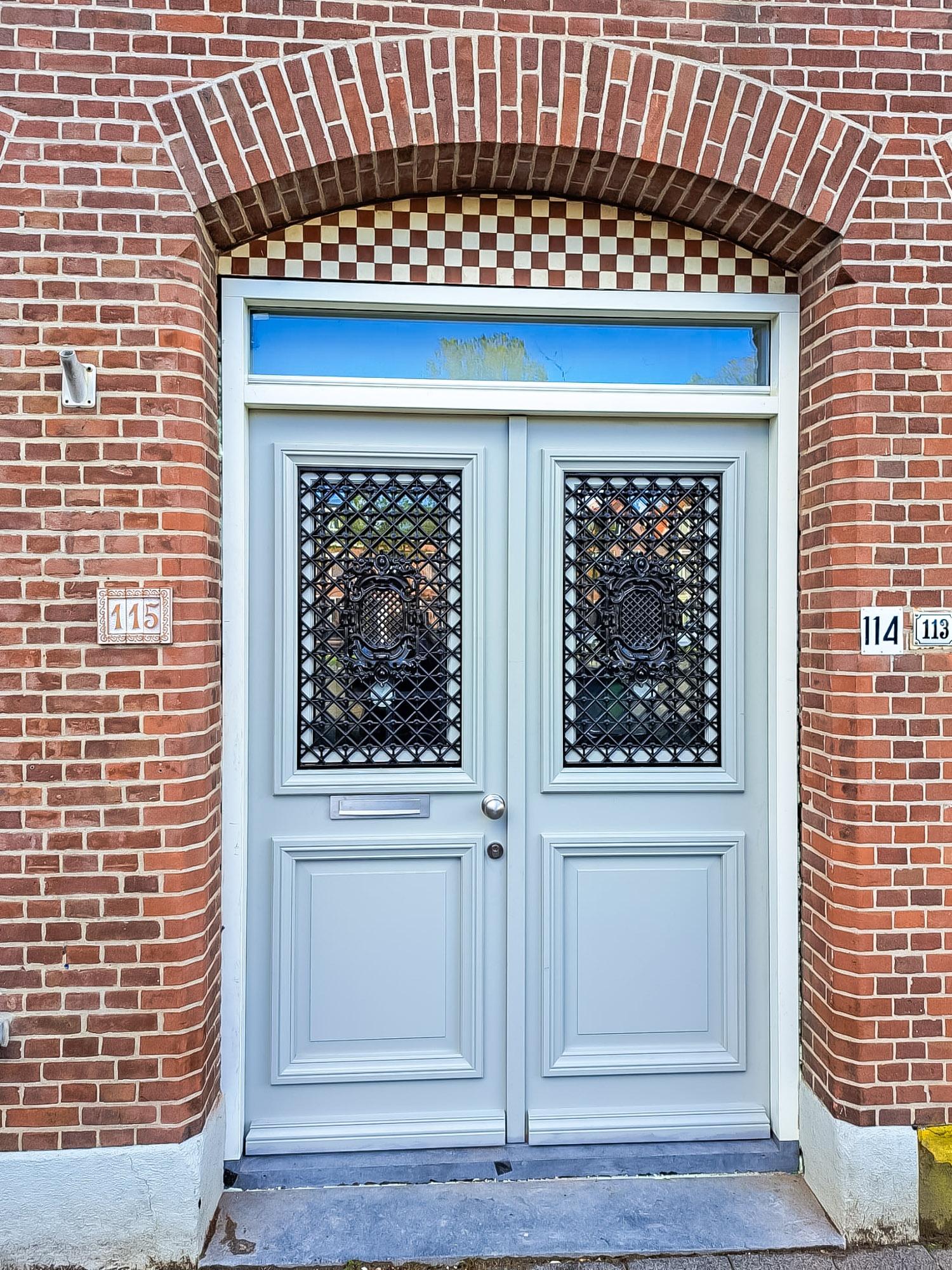 Front Doors Double Grid Door